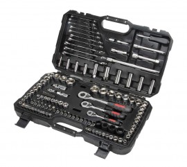 Aurora Tools TLV361 120-Piece SAE/Metric Socket Set, 1/4&quot;, 3/8&quot; and 1/2&quot; Drive-