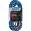 Aurora Tools XC501 TPE-Rubber Extension Cord with light indicator for all-weather, SJEOW, 14/3 AWG, 15 A, 50'-