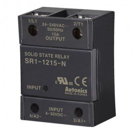 Autonics SR1 Single-Phase Solid State Relay with detachable heatsink, 4 to 30 V DC, 15 A-