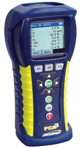Bacharach 0024-8454 PCA3 295 Portable Combustion Analyzer Kit with O<sub>2</sub>, CO/H<sub>2</sub>-compensated, NO<sub>2</sub>, SO<sub>2</sub> measurement-