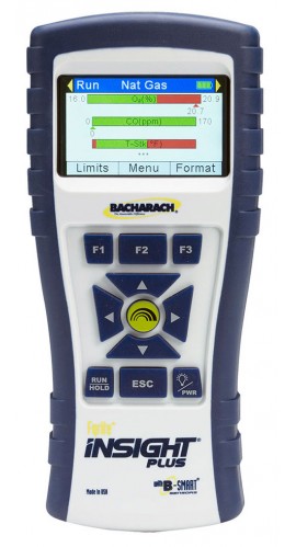 Bacharach Insight Plus 0024-8517 Combustion Analyzer with 3-year O&lt;sub&gt;2&lt;/sub&gt; sensor-