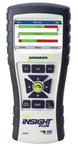Bacharach 0024-8518 Fyrite Insight Plus Combustion Analyzer with reporting kit and 3 year 0&lt;sub&gt;2&lt;/sub&gt; sensor-