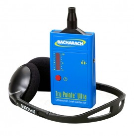 Bacharach 28-8000 Tru Pointe Ultra Compact Ultrasonic Leak Detector Kit with folding headset, 34 to 42 kHz, 10 LED index-