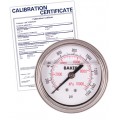 Baker AHNC Series Liquid Filled Pressure Gauge, 0 to 1500 psi/0 to 10,500 kPa, 2.5&amp;quot; dial, &amp;frac14;&amp;quot; NPT back, SS housing,-