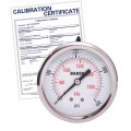 Baker AHNC Series Liquid Filled Pressure Gauge, 0 to 400 psi/0 to 2800 kPa, 2.5&amp;quot; dial, &amp;frac14;&amp;quot; NPT back, SS housing,-