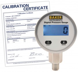 Baker B50000 Series Pressure Gauge, 0 to 15 psi, &amp;frac14;&amp;quot; NPT bottom, SS housing,-
