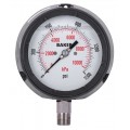 Baker LF45 Series Liquid Filled Pressure Gauge, 0 to 1500 psi/0 to 10,500 kPa, 4.5&amp;quot; dial, &amp;frac14;&amp;quot; NPT bottom, impact resistant phenolic case-