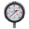 Baker LF45 Series Liquid Filled Pressure Gauge, 0 to 3000 psi/0 to 21,000 kPa, 4.5&amp;quot; dial, &amp;frac12;&amp;quot; NPT bottom, impact resistant phenolic case-