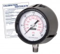 Baker LF45 Series Liquid Filled Pressure Gauge, 30&amp;quot;-0 Hg V AC, 4.5&amp;quot; dial, &amp;frac14;&amp;quot; NPT bottom, impact resistant phenolic case,-