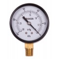 Baker LVBNA Series Pressure Gauge,30"Hg-0" V AC, 2.5&amp;quot; dial, &amp;frac14;&amp;quot; NPT bottom, SS housing-