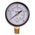 Baker LVBNA Series Pressure Gauge, 0 to 30 psi/0 to 200 kPa, 2.5&amp;quot; dial, &amp;frac14;&amp;quot; NPT bottom, SS housing-