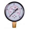Baker LVBNA Series Pressure Gauge, 0 to 400 psi/0 to 2800 kPa, 2.5&amp;quot; dial, &amp;frac14;&amp;quot; NPT bottom, SS housing-