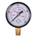 Baker LVBNA Series Pressure Gauge, 0 to 400 psi/0 to 2800 kPa, 2.5&amp;quot; dial, &amp;frac14;&amp;quot; NPT bottom, SS housing-