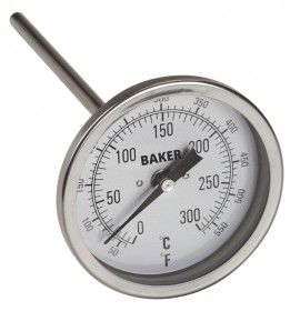 Baker T3006-550 Bimetal Thermometer, 50 to 550&amp;deg;F (0 to 300&amp;deg;C)-