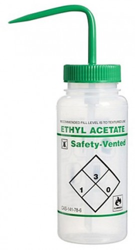 Bel-Art 116420623 Safety Vented Wash Bottles, Methanol Label-