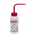Bel-Art 11643-0222 Safety-Vented and Labeled Wide-Mouth Wash Bottles, 8 oz, acetone labels-