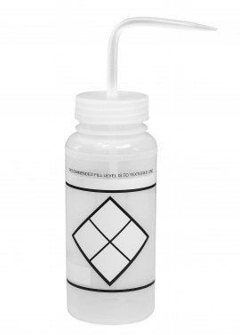 Bel-Art 11646-0638 Safety-Labeled Wide-Mouth Wash Bottles, 16 oz, LYOB-