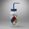 Bel-Art 12416-0017 Safety-Labeled and Vented Wide-Mouth Wash Bottles, 16 oz, water-