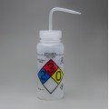 Bel-Art 12416-0019 GHS-Labeled and Safety-Vented Wide Mouth Wash Bottles, 16 oz, ethanol-