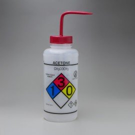 Bel-Art 12432-0001 GHS-Labeled Safety-Vented Wash Bottles, 32 oz, acetone-