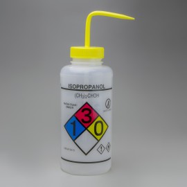 Bel-Art 12432-0008 GHS-Labeled Safety-Vented Wash Bottles, 32 oz, isopropanol-