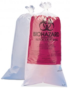 Bel-Art 131610005 Polypropylene 10-12 Gallon Clear Biohazard Disposal Bags,Without Warning, Pack of 100-