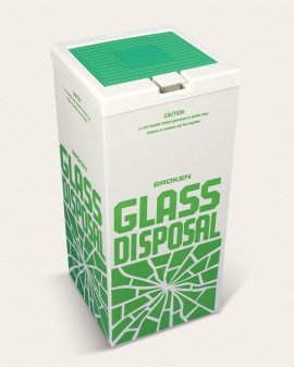 Bel-Art 13204-0001 Plastic Cover for glass disposal cartons, 12.5 x 12.5", white/green-