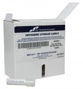 Bel-Art 13492-3301 Cryogenic Storage Labels, white, 1,000-pack-