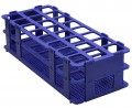 Bel-Art Scienceware 18747-0003 No-Wire Autoclavable Test-Tube Rack, 25 mm, Blue-