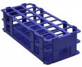 Bel-Art Scienceware 18747-0003 No-Wire Autoclavable Test-Tube Rack, 25 mm, Blue-