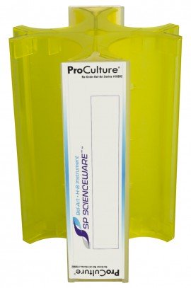 Bel-Art 18982-0209 ProCulture Petri Dish Rack, yellow, 9.5&quot;-