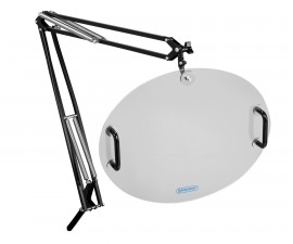 Bel-Art 24966-0002 Plexiglas Splash Shield for island benches with articulating arm, 12 x 15"-