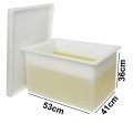 Bel-Art 34090-0000 Polyethylene Rectangular Tank with flanges, 78 liters-