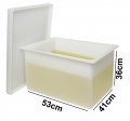Bel-Art 34090-0000 Polyethylene Rectangular Tank with flanges, 78 liters-