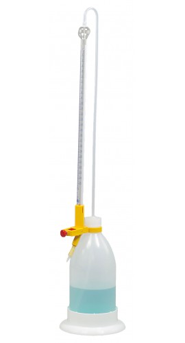 Bel-Art 37918-0111 Glass Automatic Burette, 25 mL, 1,000 mL reservoir-