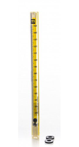 Bel-Art 40401-0215 Riteflow Borosilicate Glass Unmounted Flowmeter, 150 mm, size 4-