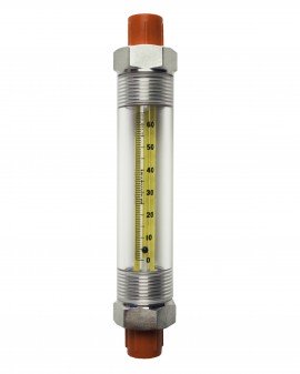 Bel-Art 40402-0015 Riteflow Borosilicate Glass Guarded Flowmeter, 65 mm, size 3-