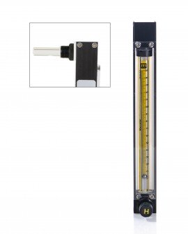 Bel-Art 40405-0215 Riteflow PTFE Mounted Flowmeter, 150 mm, size 4-