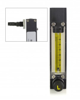 Bel-Art 40406-0010 Riteflow Aluminum Mounted Flowmeter, 65 mm scale, size 2-
