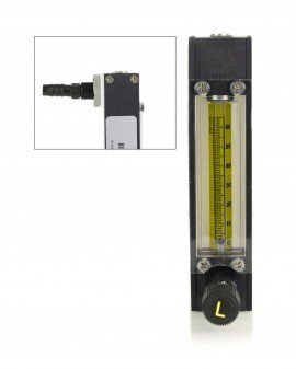 Bel-Art 40406-0015 Riteflow Aluminum Mounted Flowmeter, 65 mm scale, size 3-
