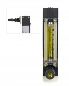 Bel-Art 40406-0025 Riteflow Aluminum Mounted Flowmeter, 65 mm scale, size 5-