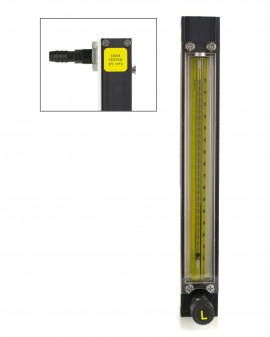 Bel-Art 40407-0075 Riteflow Aluminum Mounted Flowmeter, 150 mm scale, size 2-