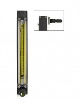 Bel-Art 40407-0215 Riteflow Aluminum Mounted Flowmeter, 150 mm scale, size 4-