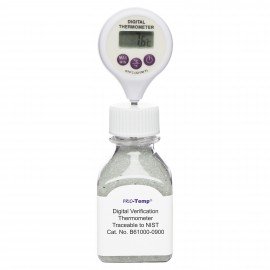 Bel-Art 61000-0900 H-B Frio-Temp Calibrated Electronic Verification Thermometer, 60 ml, glass beads-