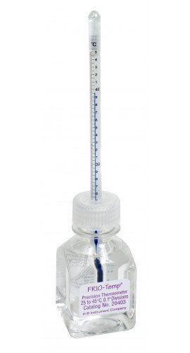 Bel-Art 610010300 FRIO-Temp Incubator Verification Thermometer with 60 ml Enviro-Safe-filled bottle, 15 to 30&amp;#176;C-