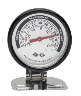 Bel-Art 613202100 DURAC Bi-Metal Refrigerator/Freezer Thermometer, -20 to 80&amp;#176;F, stainless steel-