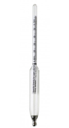 Bel-Art 618014500 DURAC Plain Specific Gravity Hydrometer, 0.700 to 0.810, 12"-
