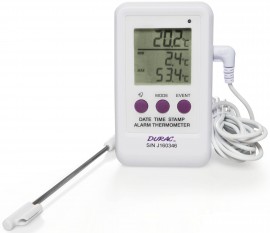 Bel-Art B60900-3000 DURAC Electronic Thermometer, Stainless Steel Probe, -50 to 200°C (-58 to 392°F),-