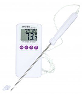 Bel-Art B60900-3500 H-B DURAC Calibrated Electronic Thermometer with stainless steel probe, -58 to 392&amp;deg;F (-50 to 200&amp;deg;C), 5.3 x 0.8"-