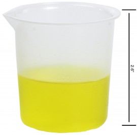 Bel-Art F26211-0000 Griffin Low-Form 100ml Polypropylene Beakers, 25ml Graduation, Pack of 12-